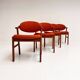 Set reupholstered Danish design chairs by Schou Andersen, 1960s