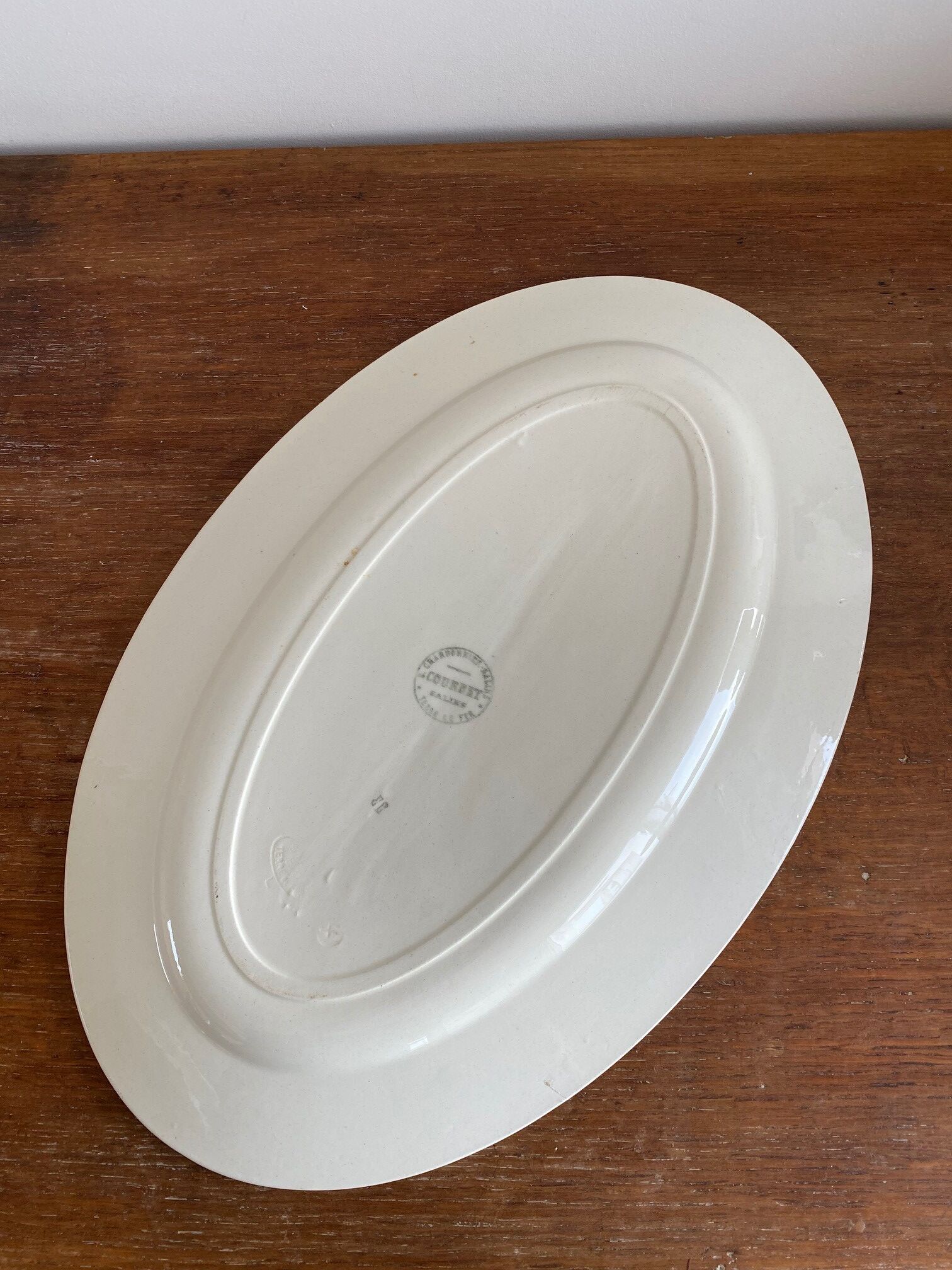 Oval Plate Iron Earth