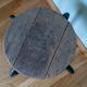 Industrial workshop in wood and metal stool