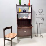 Vintage Walnut Bookshelf and Secretaire by Claudio Salocchi for Sormani, Italy