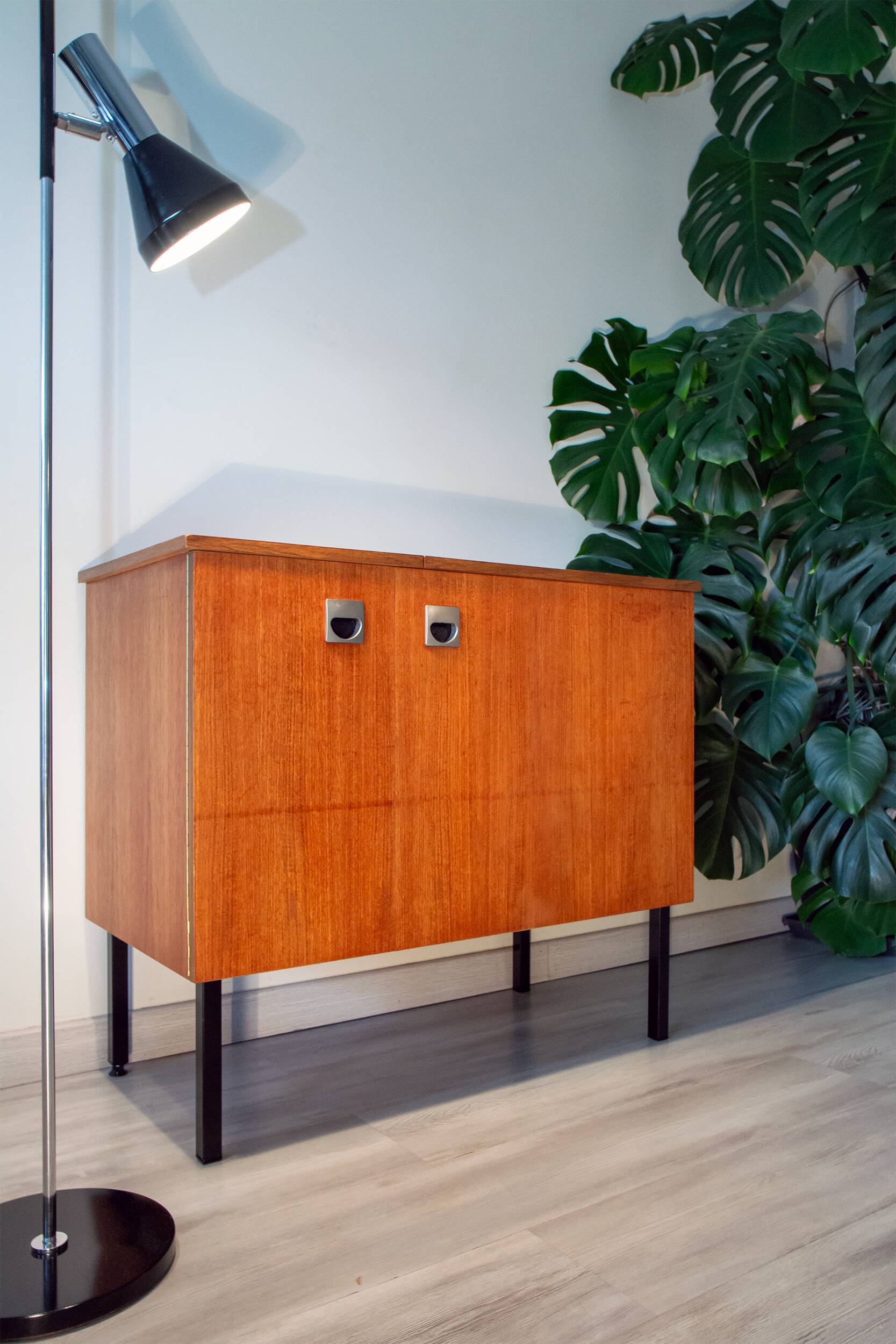 Modernist trunk desk from the 60s, teak