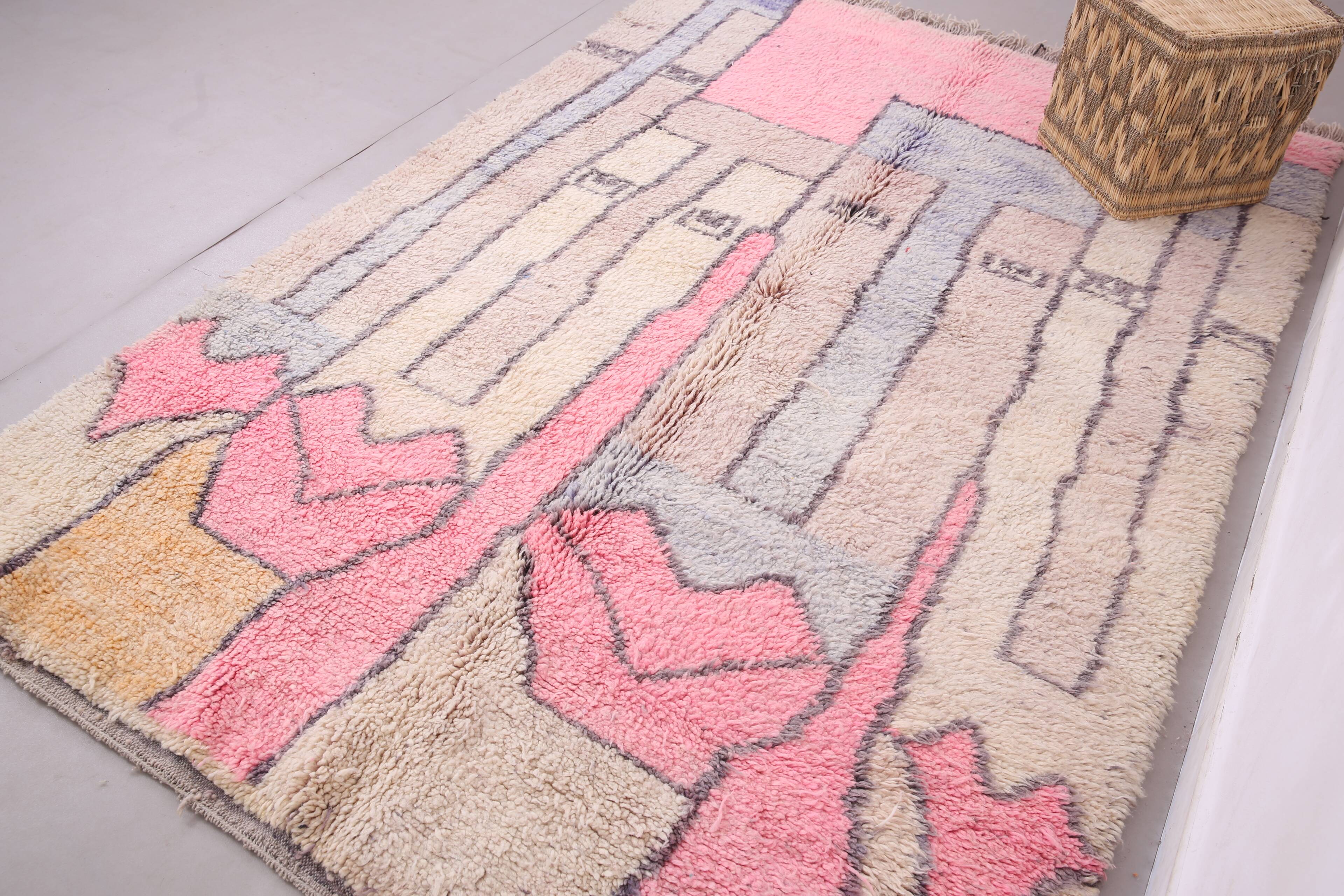 Abstract Moroccan Handmade Rug 175 x 263 cm - Colorful Berber Wool Rug