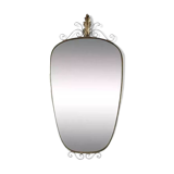 50s-60s freeform rearview mirror on frame