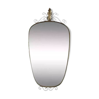 Miroir rétroviseur et forme libre des années 50 - 60 sur cadre
