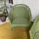 Paire de fauteuils rotin