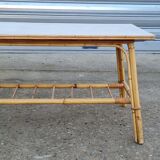 Rattan coffee table 50s