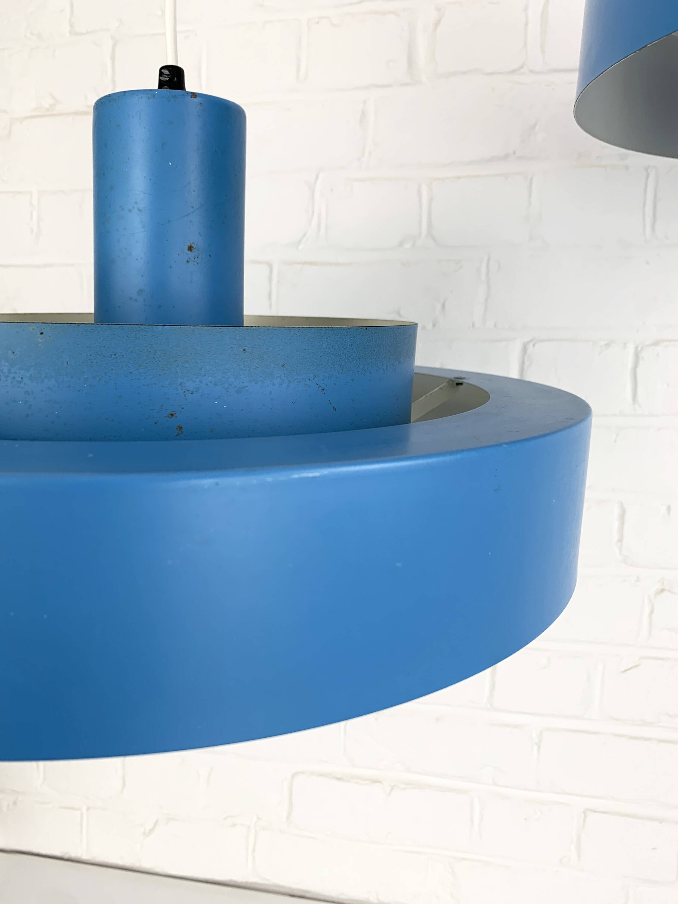 Paire de suspensions Equator bleues par Jo Hammerborg pour Fog & Mørup, 1968