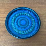 Large bowl in Rimini Blu pottery in mid-century style by Aldo Londi for Bitossi, Italy, 1960s.