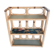 Rattan shelf restyled, vintage, 50s