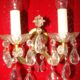 Crystal wall light with two arms from the 1960s.