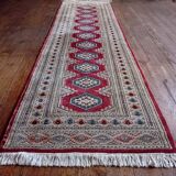 Pakistani hallway carpet, handmade in wool and silk, 278x80cm.