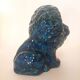Lion statue, vintage, design Aldo Londi for Bitossi, Rimini blue series.