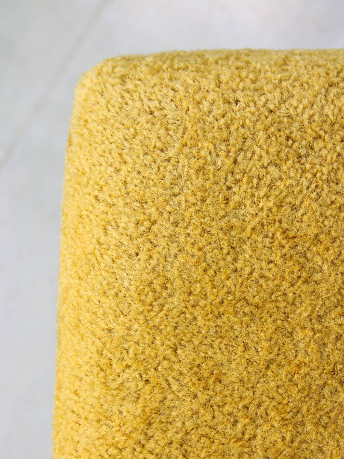 Mid-Century Pouf in Yellow