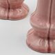 Set of 3 pink ceramic candle holders