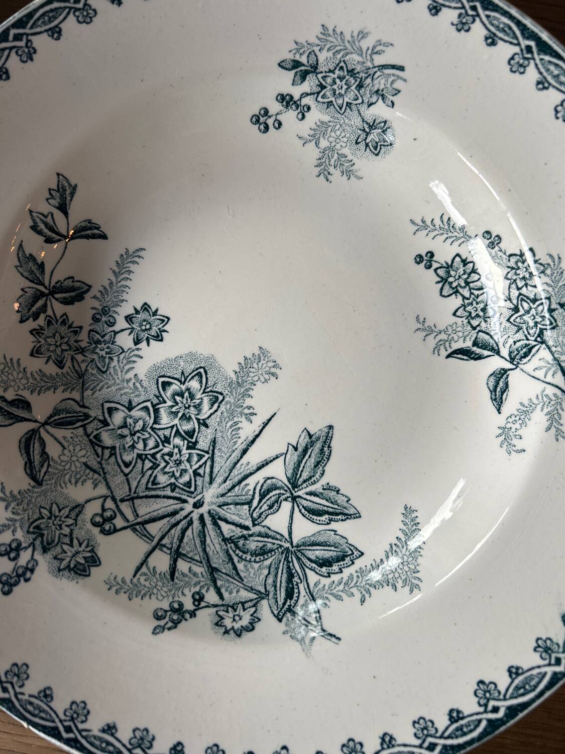 Assiettes en terre de fer Sarreguemines Margot