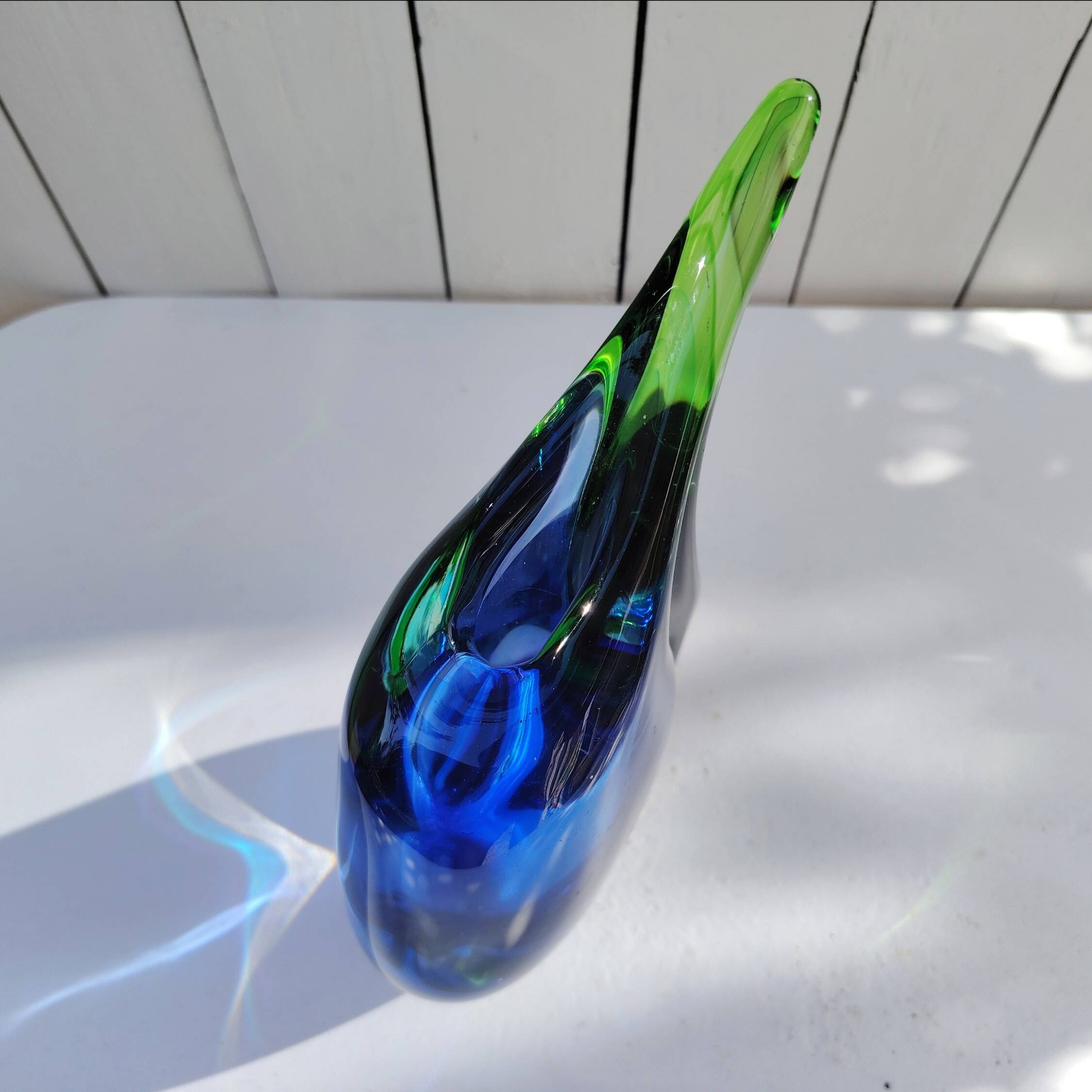 Vase Murano, Seguso, par Flavio Poli. Design Italie