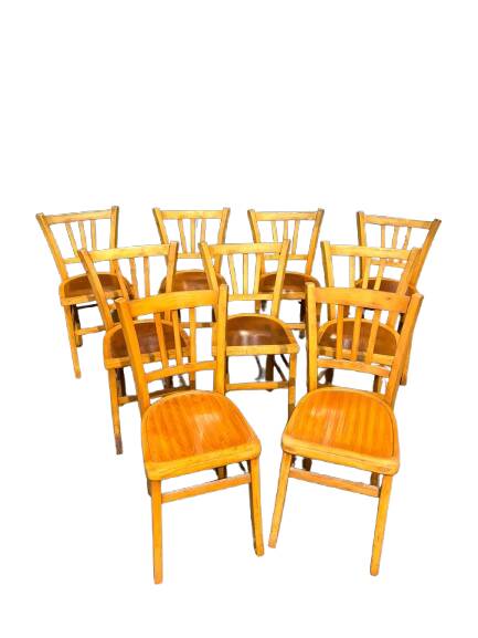 Set of 9 bistro chairs