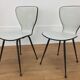 Paire de chaises années 50 skaï et métal