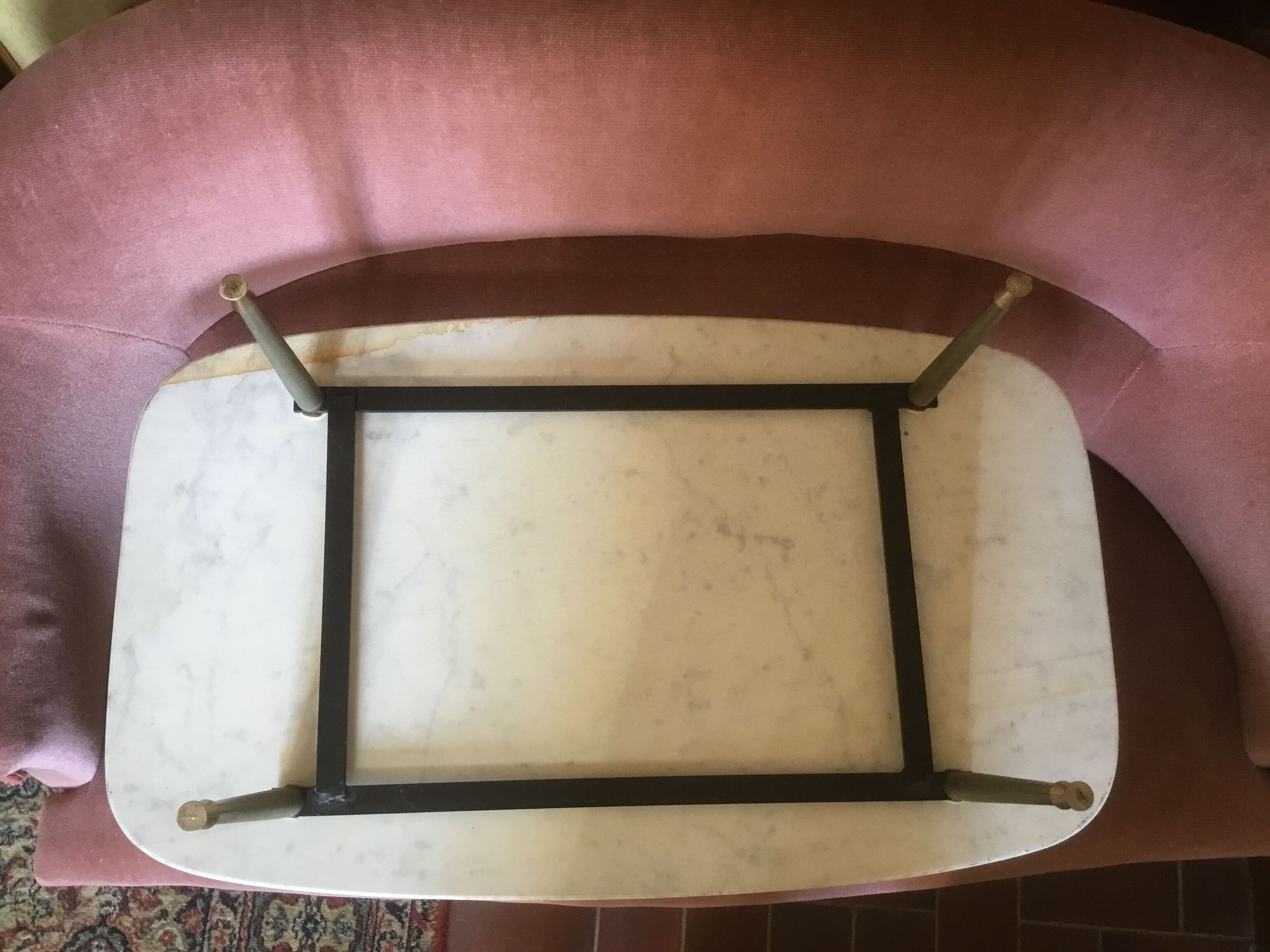 Table low double trap design 1950 vintage