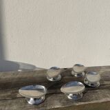 5 stainless steel cups 1970