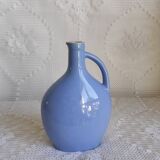 Blue ceramic liquor bottle