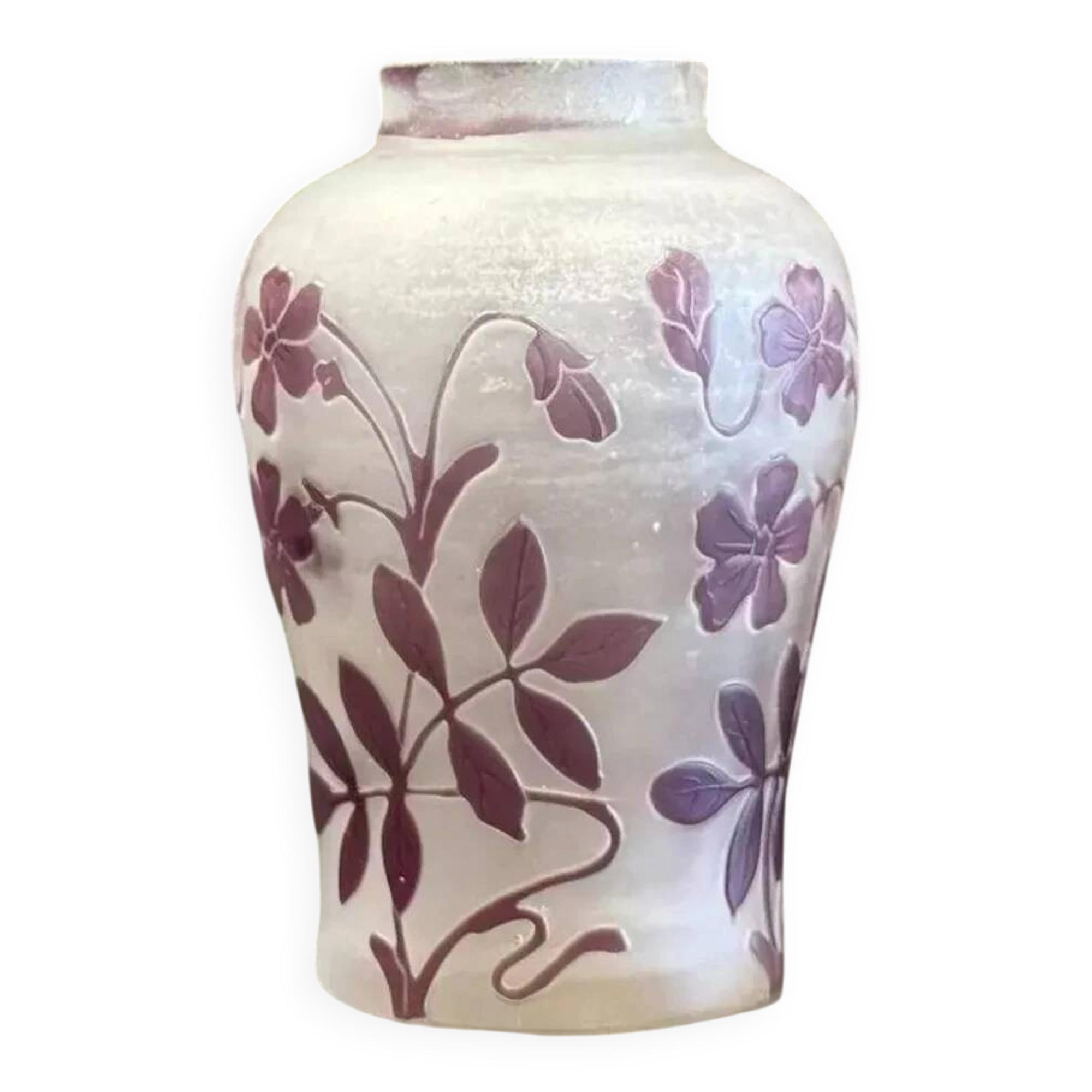 Pantin Crystal Works France: multi-layered glass vase