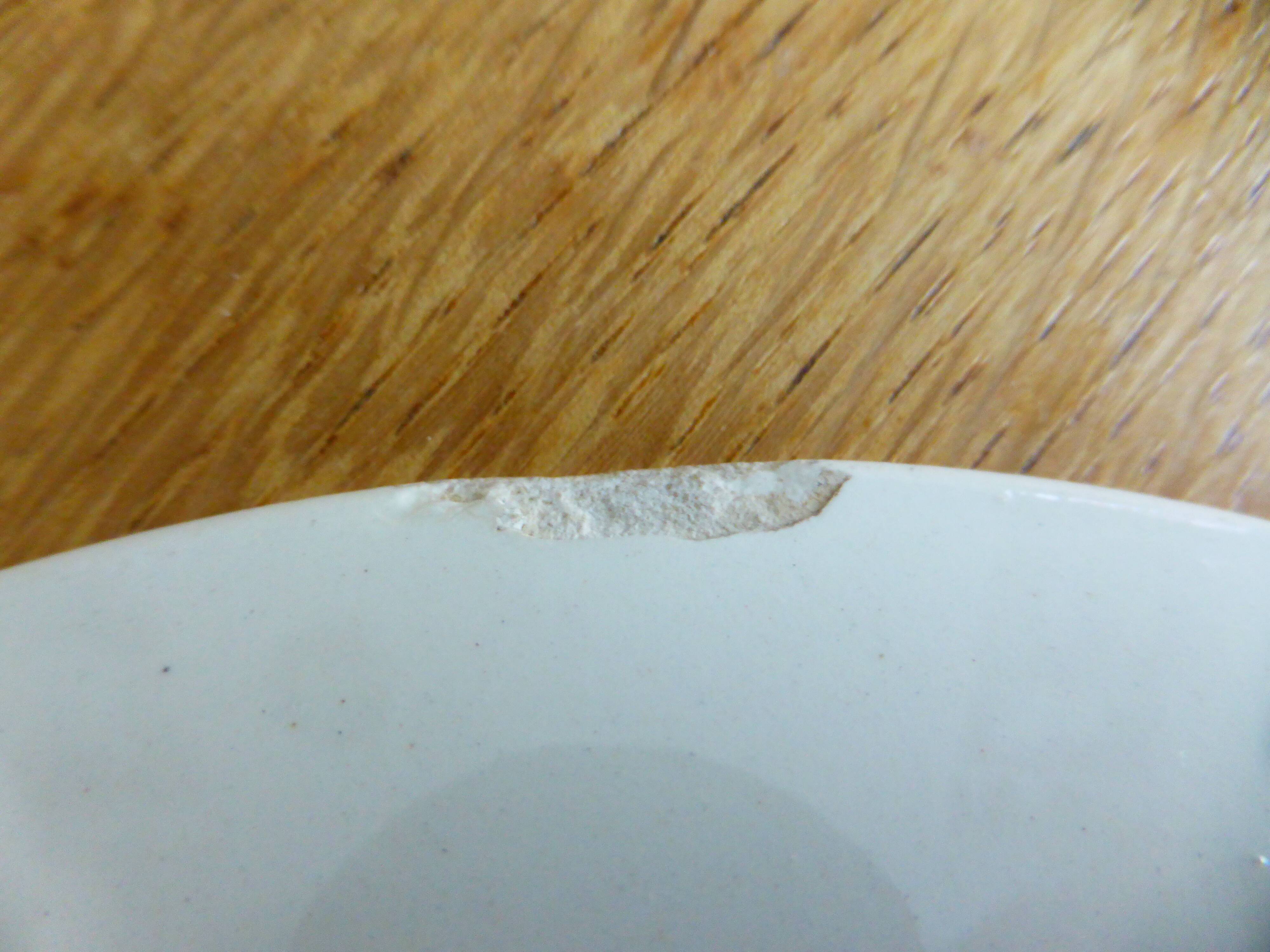 1 vintage Badonviller soup plate, Germaine pattern