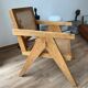 Fauteuil en bois et cannage
