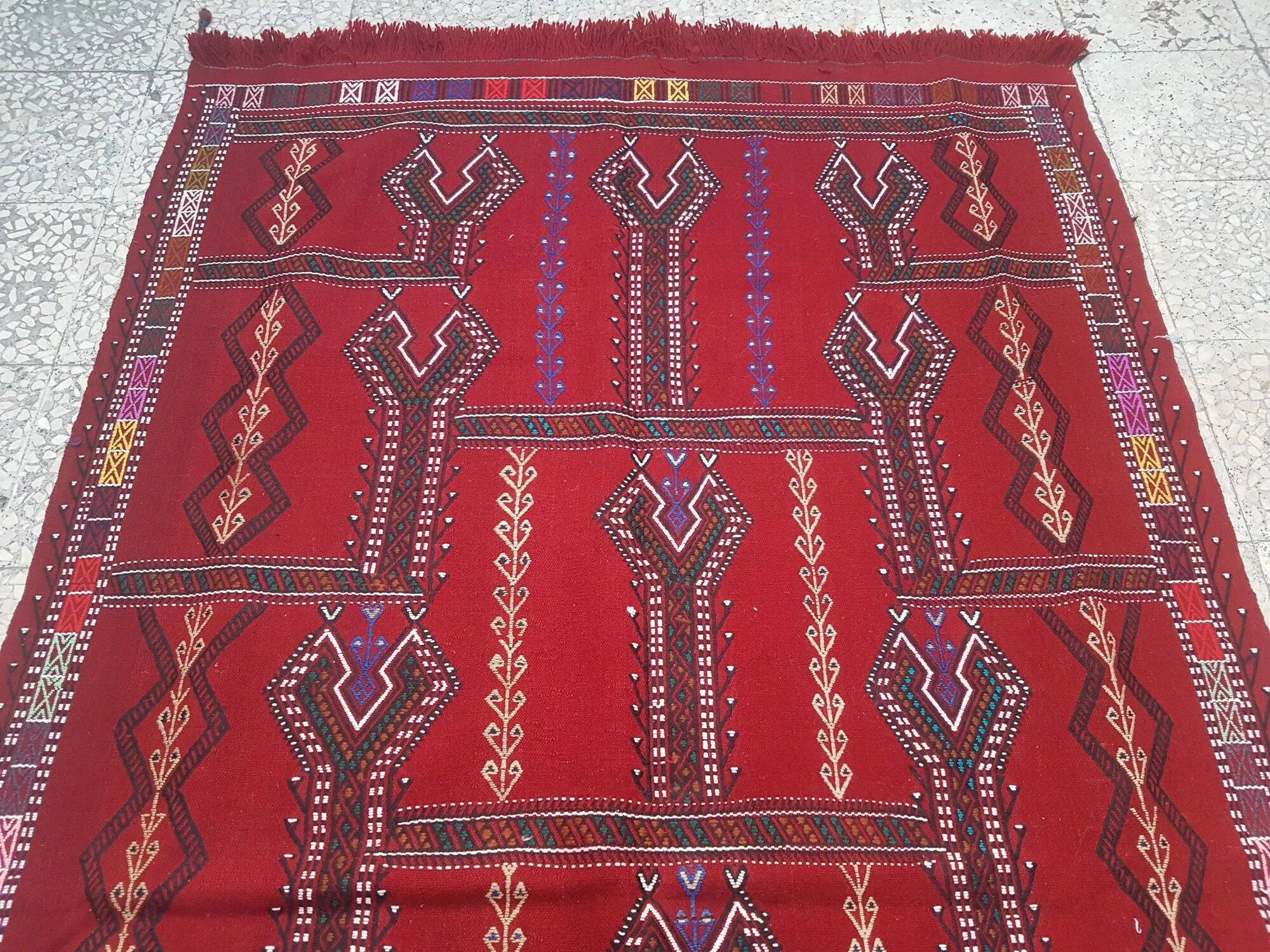 Vintage Turkish kilim handwoven 172x248 cm