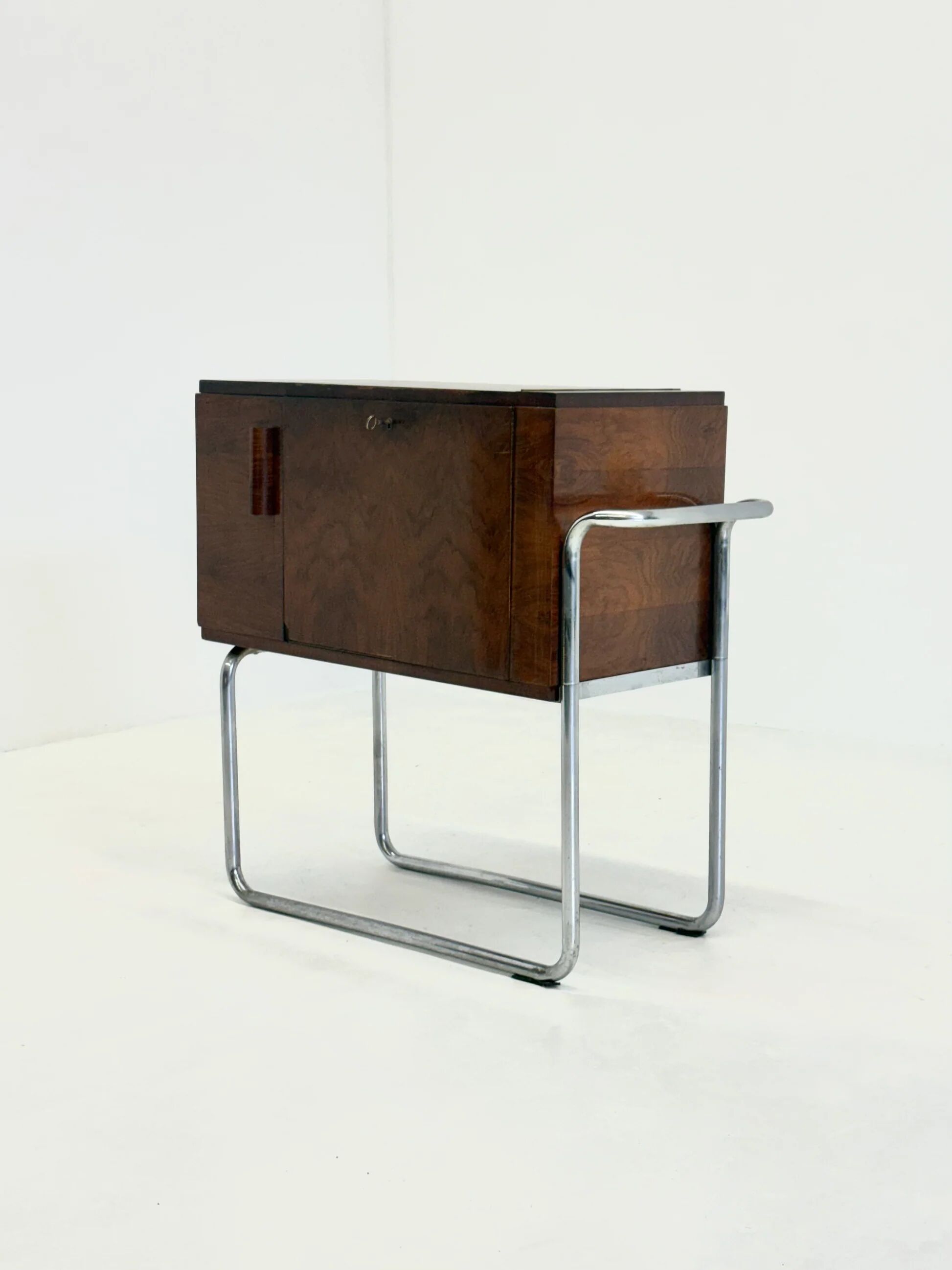 Italian walnut bar cabinet by Cova Milano