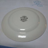 8 blue English dessert plates