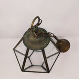 Lantern brass glass