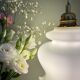 Vintage globe pendant lamp in white opaline