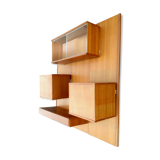 Teak wall bookcase