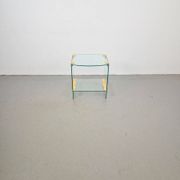 Vintage Regency Brass and Glass Side Table, 1970s