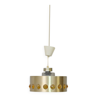 Metal and glass pendant lamp