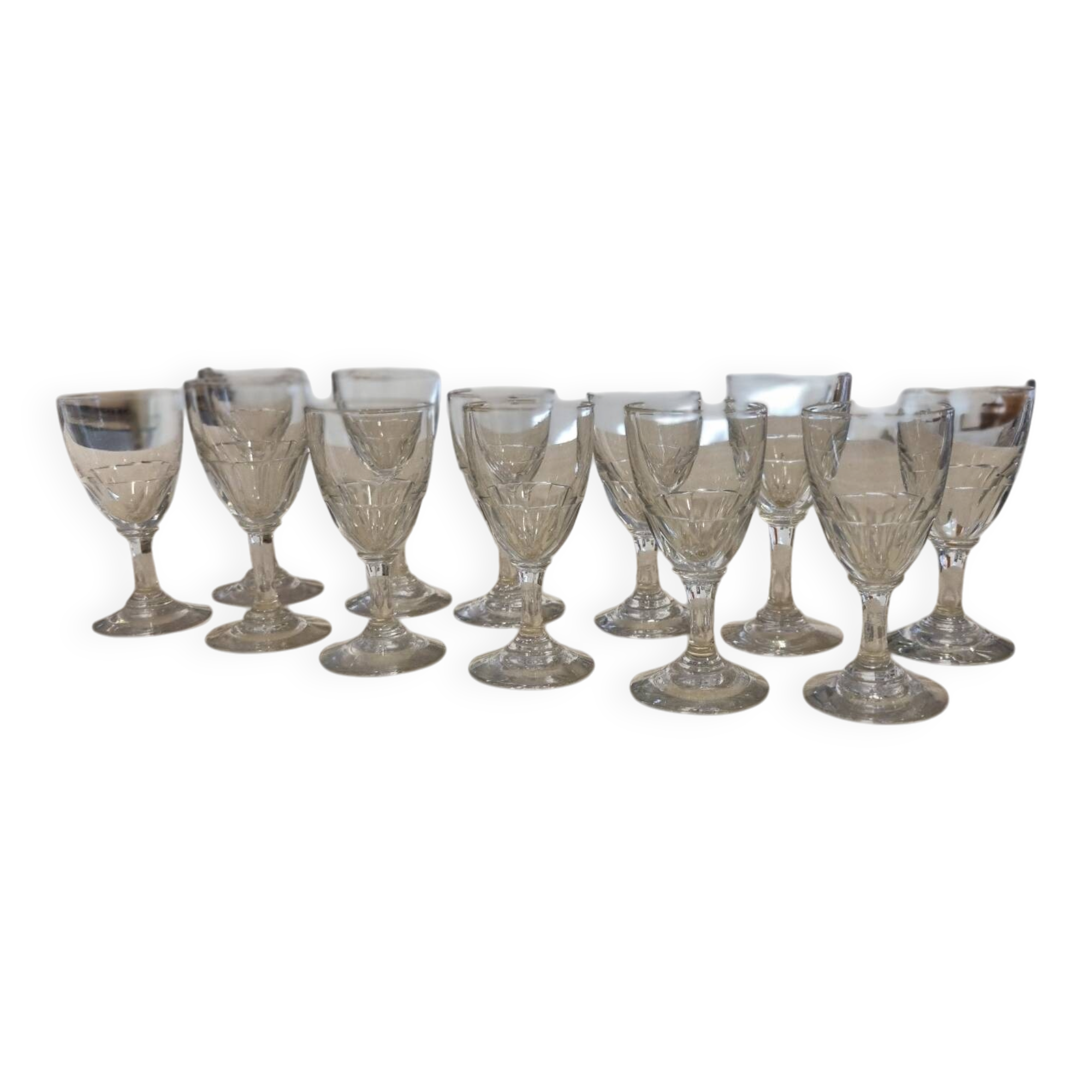 Set of 12 digestive glasses