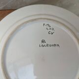 Ancienne assiette peinte à la main HB Locronan