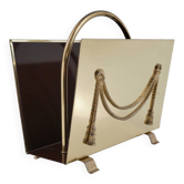 Porte-revues en laiton vintage, néoclassique, par Peerage Brass, années 1960 ca, anglais