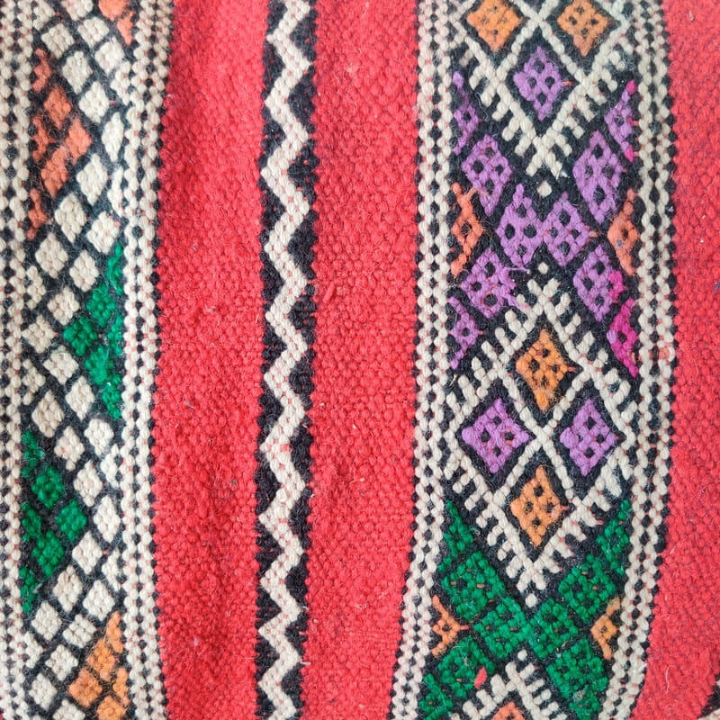 Long Berber Cushion Kilim Vintage