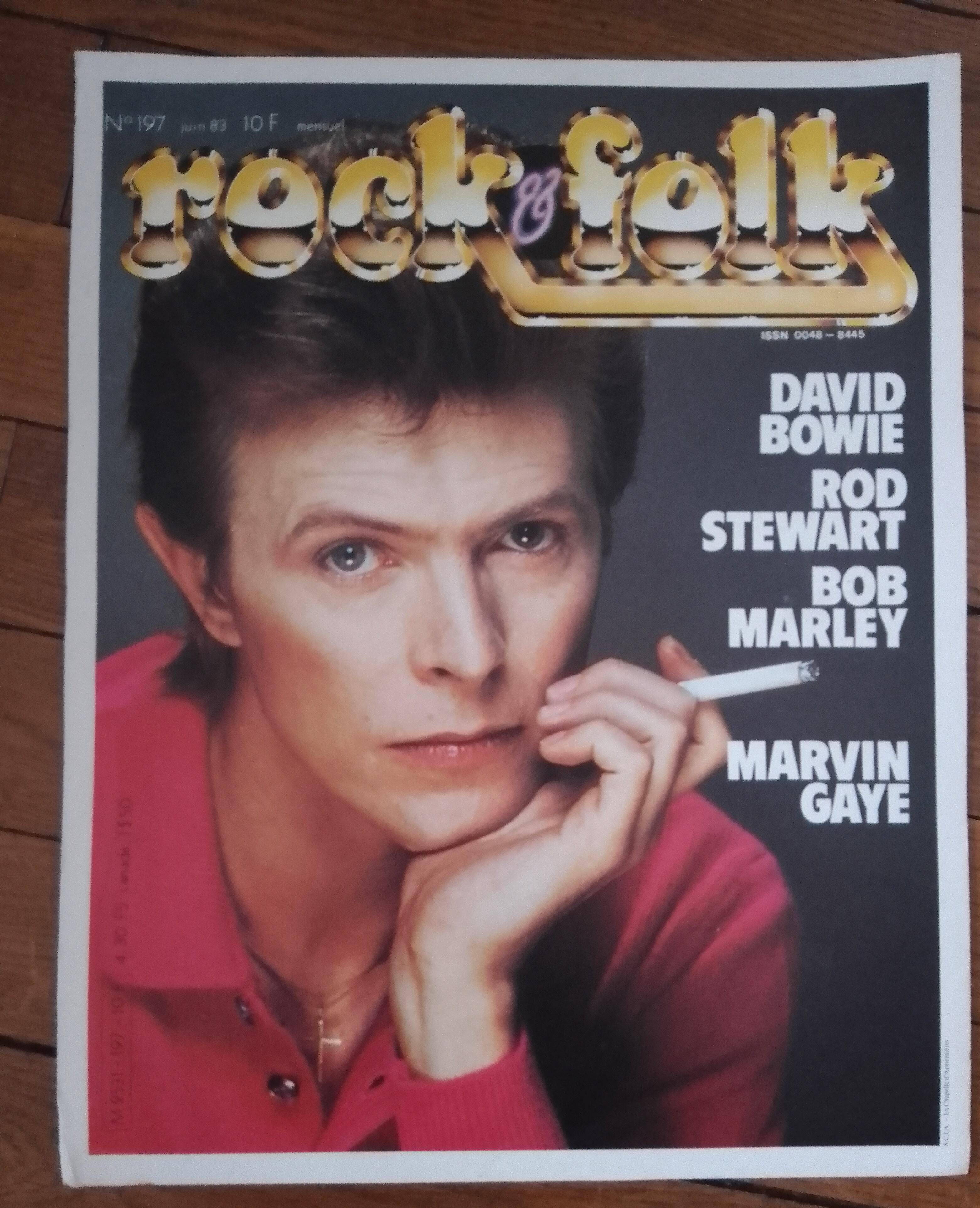 Affiche promotionnelle pour le magazine Rock&Folk : David Bowie