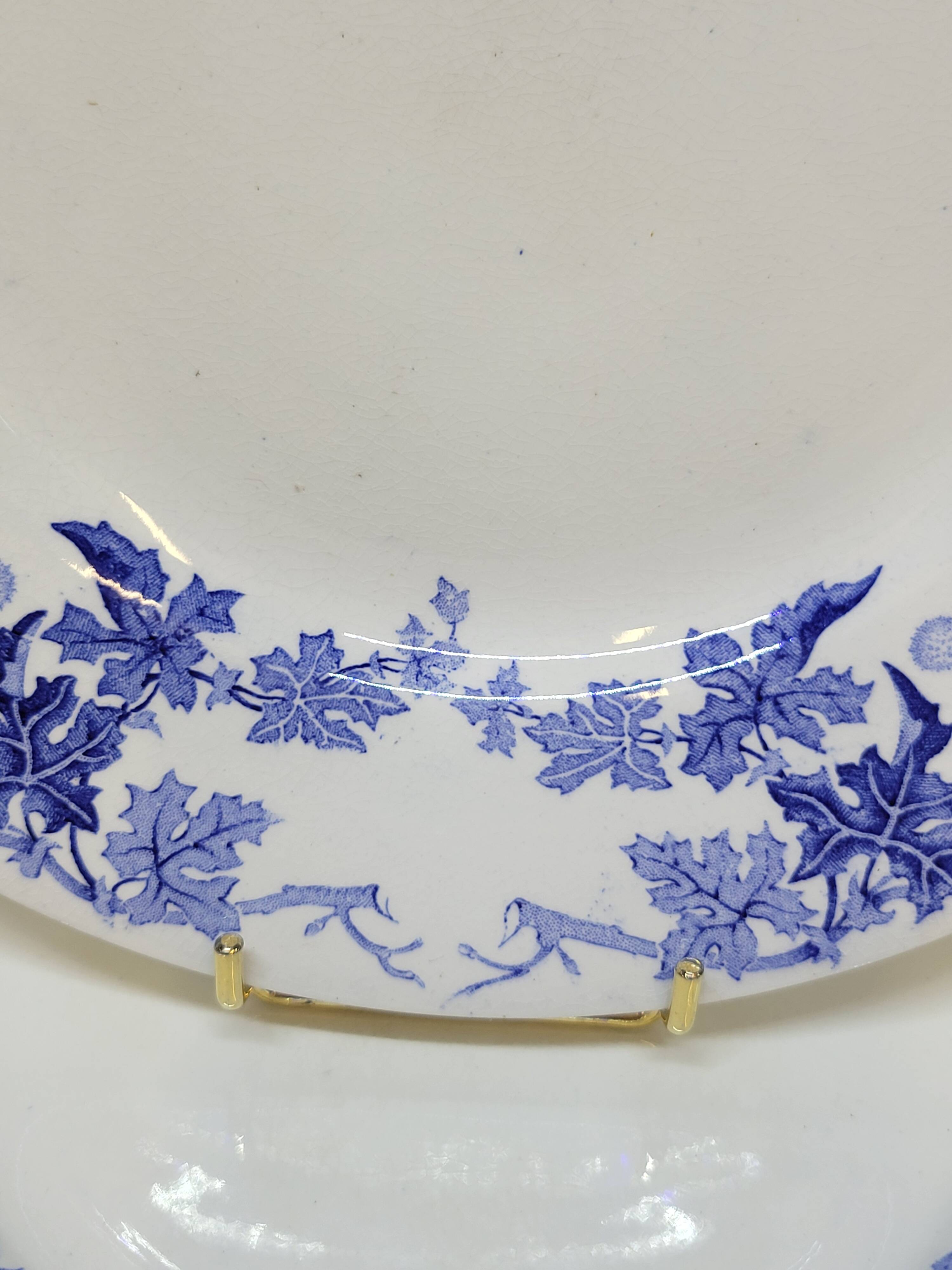 6 Small Flat Plates KG Lunéville Model Lautrec Art Nouveau Decor