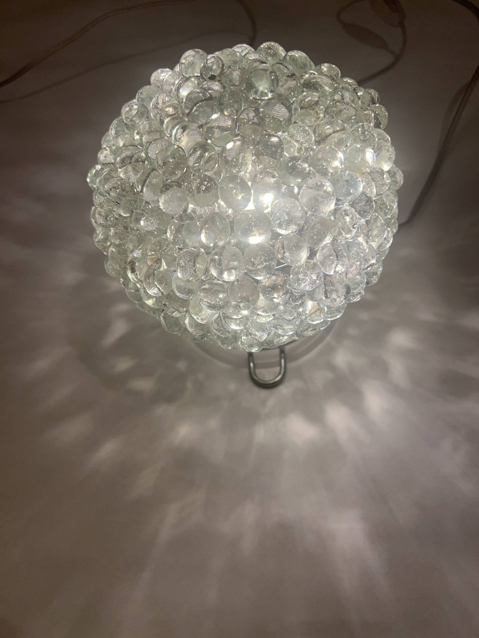 Handcrafted glass bubble lamp