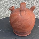 Gargoulette, en terre cuite motif feuillage vintage