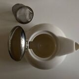 Space Age Porcelain and Steel Teapot