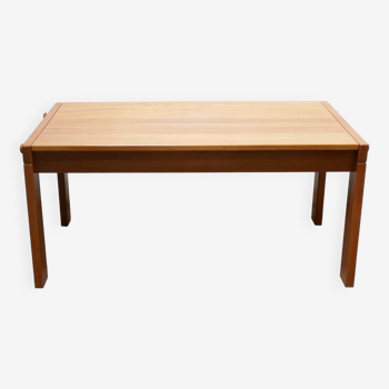 Vintage elm dining table by Maison Regain editions