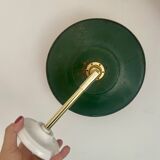 Vintage green enamelled sheet metal wall lamp shade - 1 -