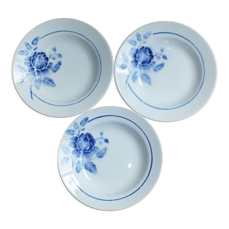 3 hollow plates Saint Amand model Rosine