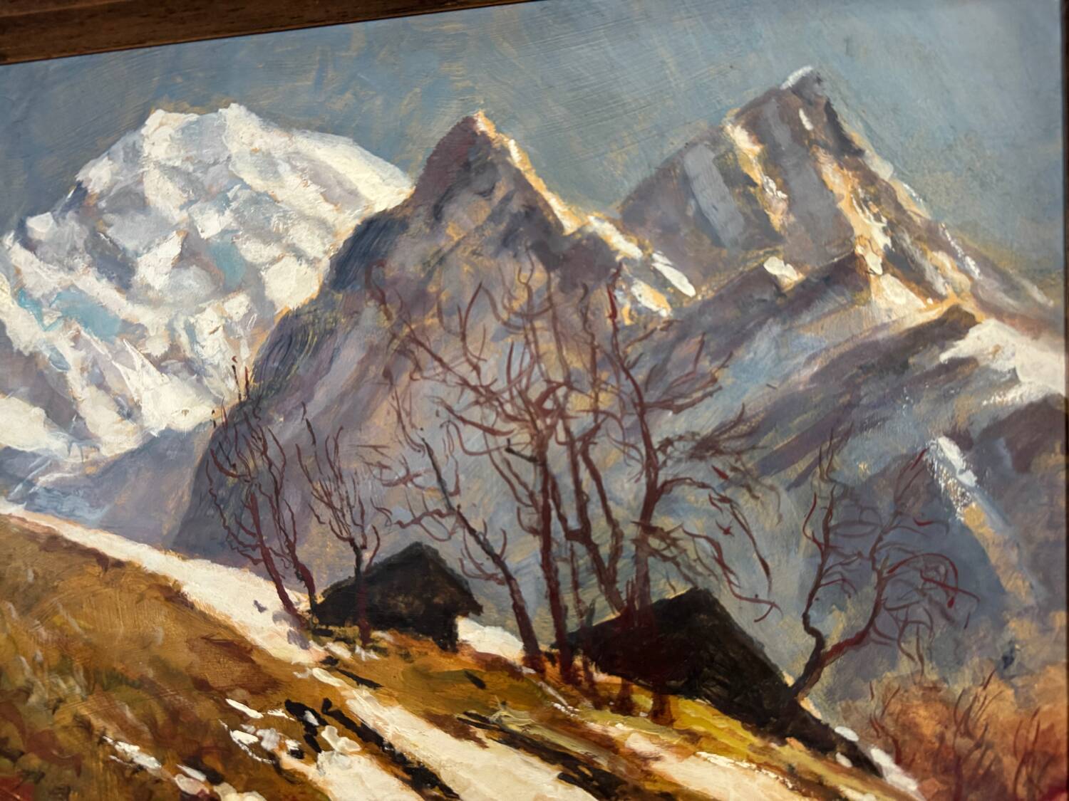 Marcel Wibault Winter Mountain Painting