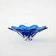 Cobalt flower bowl, Danish design, 1970s, made in Denmark